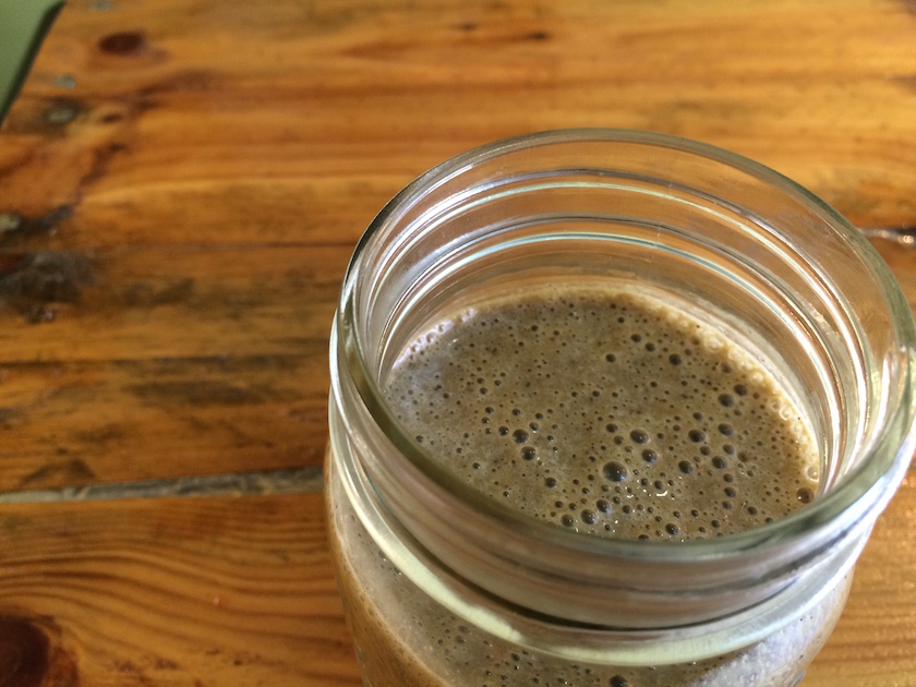 The Choco Banana Protein Smoothie was not only amazing, but it had some pretty amazing ingredients too. Check it out: hemp seeds, raw cacao, cinnamon, spinach, carob, and agave. Winning!