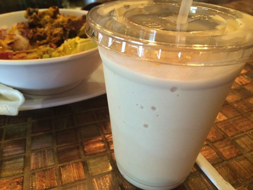 Here is the Thai Tea milkshake with almond milk front and center! Talk about creamy, sweet, and yummy. I would drive the almost 30 minutes just for this . 